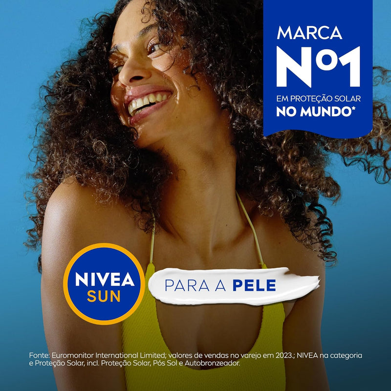 NIVEA SUN Protetor Solar Protect & Hidrata FPS 50 200ml - Com toque seco, rápida absorção e resistente à água, esse protetor solar oferece altíssima proteção ao sol e promove hidratação à pele