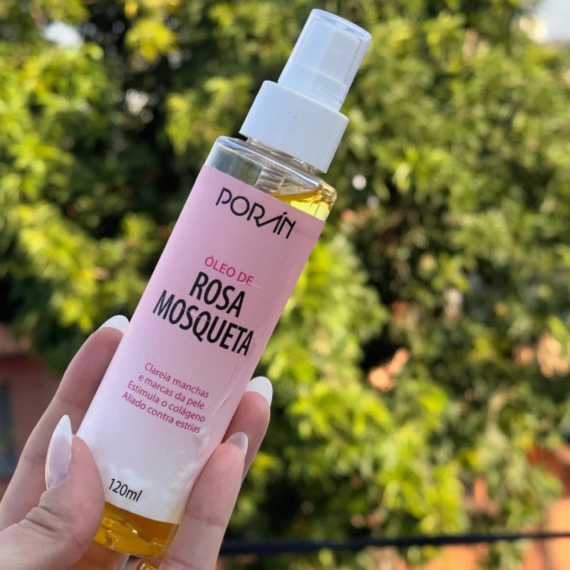 Óleo de Rosa Mosqueta Selvagem Corporal Reduz Estrias Estimula o Colágeno De 120ML